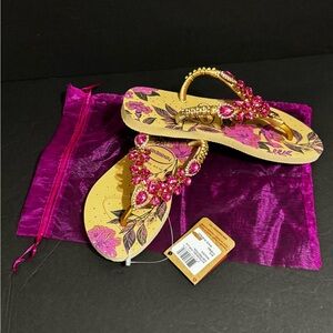 Havaianas (Brazilian Flip-Flops) w/ Fashion Stones Appliqué